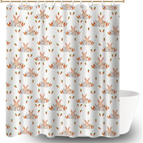Kit rideau de douche en polyester 180x180 avec motif rideau imperméable pour maison de vacances au bord de la mer (1/5)