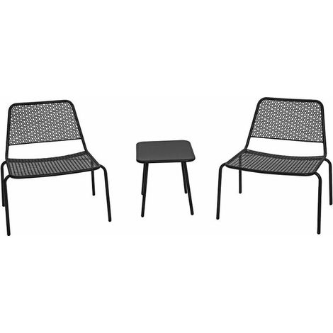 Set Balcon 2 Places Sakura Acier Graphite (1/4)