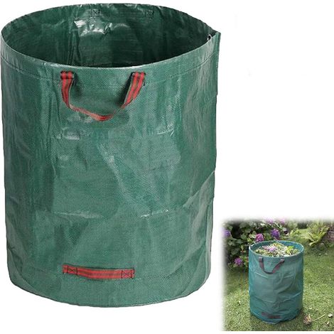 Sac pour déchets de jardin 500L – 80 x 100 cm – Sac de jardinage robuste et réutilisable à grande capacité – Pour feuilles et déchets verts (1/5)