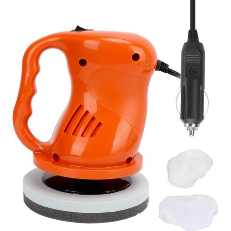 Ensemble d'outils de machine à polir et à cirer pour voiture 12 V 40 W Remplacement portable pour la maison et l'extérieur (B orange) (1/5)