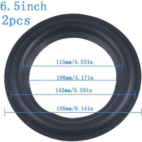 2-teilige Lautsprecher-Reparaturringe aus Schaumgummi – 6,5 Zoll – 156 mm Außendurchmesser