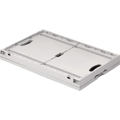 Caja  plegable  L600xB400xH323mm  Capacidad  67l  gris  claro  sin  tapa  PP  asas  pasantes (1/2)