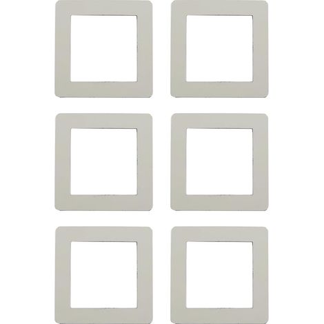 6 pièces Interrupteur d'éclairage Surround plaques de Couverture d'interrupteur de lumière Cadre de Couverture de Prise Murale pour la décoration de la Maison (8.6x8.6 cm argenté) (1/5)