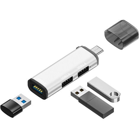 3-Port USB 3.0 Hub Multi-Port Adapter Multiplier für PC Laptop Notebook Empfänger