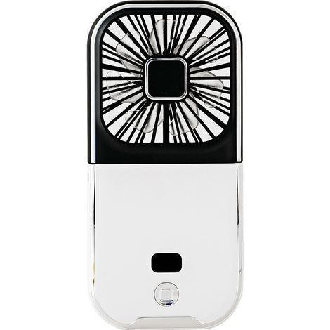 Mini ventilateur portable et portable rechargeable par USB - Alimenté par piles - Ventilateur de bureau pliable à 180° - Pour bureau, école, bureau, maison, voyage, camping (1/5)