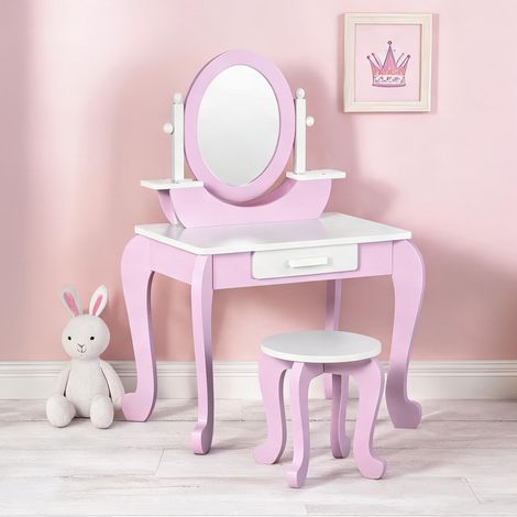 Lit enfant coloris rose en MDF 65,5 x 46 x 93 cm (1/5)