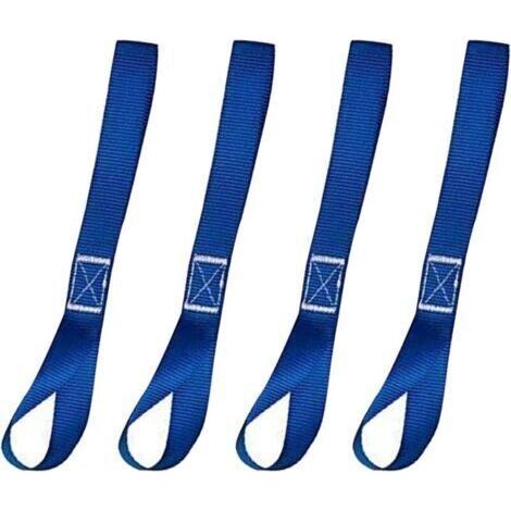 Securing Strap, Securing Straps, Tension Straps, Luggage Tensioner, Adjustable Load Ratchet, for Motorcycle, Car, Trailer, Luggage, Load, Blue, 4PC (1/4)