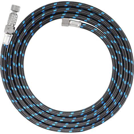 Tuyau pour aérographe de 6 pieds, adaptateur en caoutchouc avec raccords standard 1/8 pour tuyau d’air aux deux extrémités et déconnexion rapide pour pistolet aérographe (1/5)