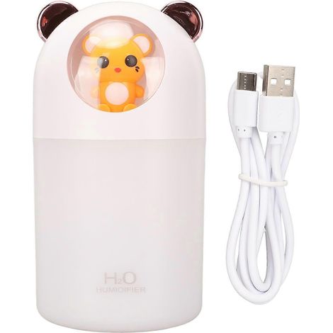 280-ml-USB-Luftbefeuchter mit 2 Sprühmodi, leisem Betrieb (25 dB) und mehrfarbigem Nachtlicht für Schlafzimmer, Büro und Zuhause (1/5)