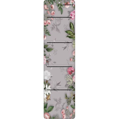 Bertoni Melanie Grey organizer da parete in feltro 25×95 cm - antracite, stampa HD, tasche, decorativo e pratico (1/5)