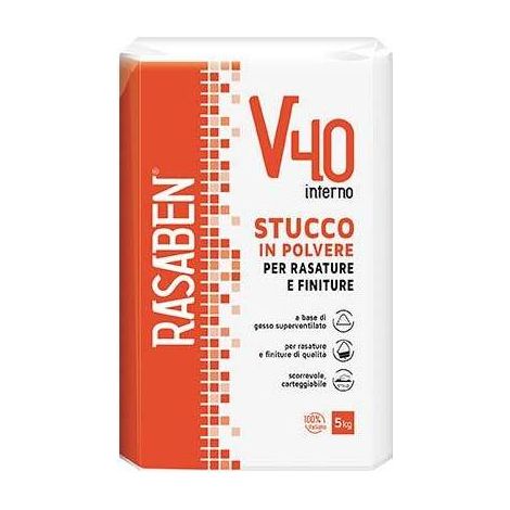 4,0 x STUCCO POLVERE INTERNO V40 K2 RASABEN