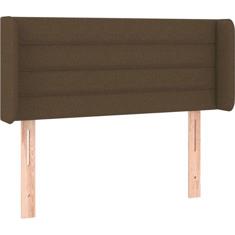 Maison Exclusive - Testiera ad Orecchio Marrone Scuro 83x16x78/88 cm in Tessuto