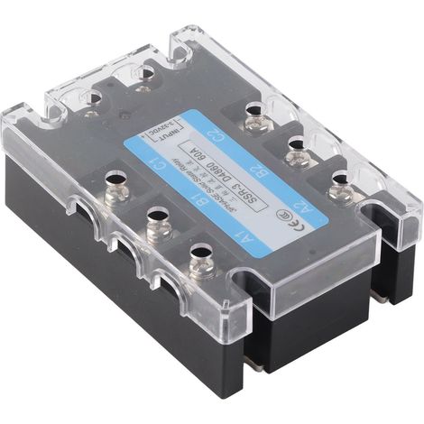 3-Phasen-Halbleiterrelais SSR-3 D4860 60A DC‐AC 480V Verteilungssteuergerät (1/5)