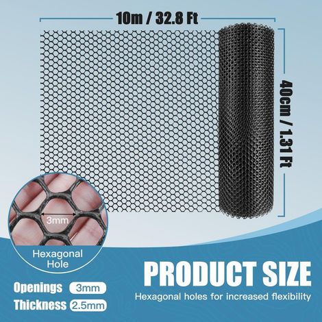 Clôture en Plastique de 10 m pour Chats, Chiens, Elevage de Volaille, Jardin, Balcon, Grillage Plastique pour Décoration de La Maison et Le Jardinage (1/4)