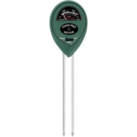 MS01 pH-Messgerät für den Boden (grün), 3-in-1 Feuchtigkeits-/Licht-/PH-Tester für Boden, Gartengeräte-Kits für Garten, Rasen, Bauernhof (1/5)