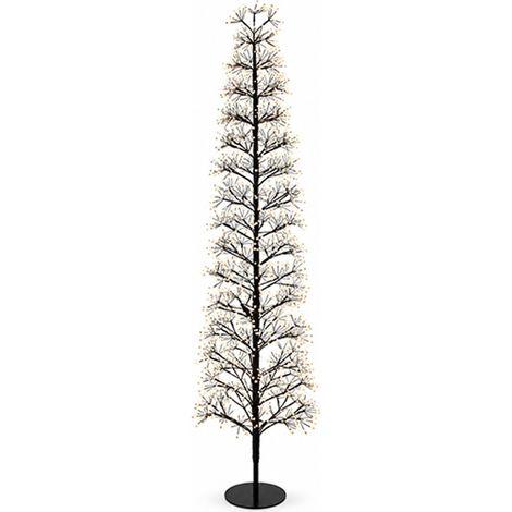 NATALE - ALBERO DECORATIVO DORATO 1200LED SLIM L. CALDA MAURER