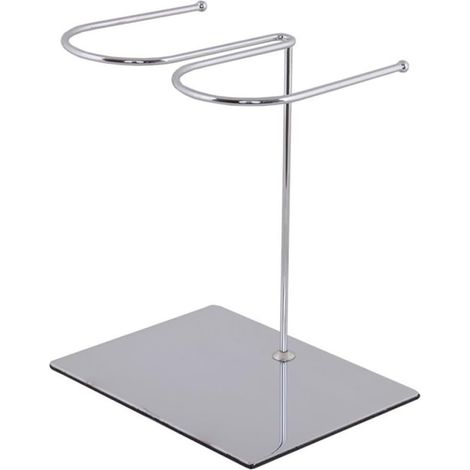 Présentoir à pour ou Inoxydable Spécial Bottes Acier en Argenté, Support Robuste et Facile Utiliser Boutique ou Usage Intérieur