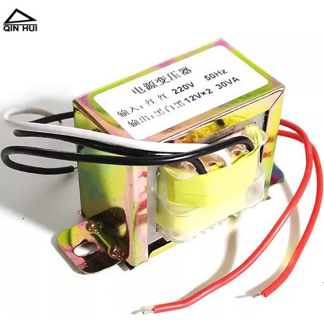 Carte de préamplificateur DIY avec transformateur d'alimentation double AC12V de 30 W (220 V vers AC12V x 2) et sortie à trois fils.