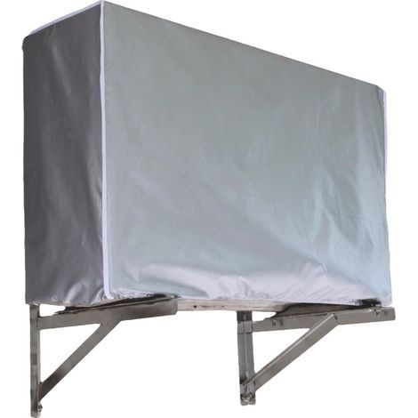 Housse de protection climatiseur extérieur 86x35x60cm – Étanche, anti-poussière, anti-neige – Tissu argenté résistant – Protection à cinq côtés (1/5)