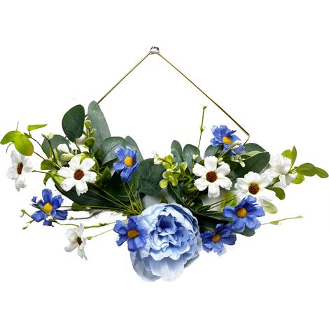 Künstlicher Sonnenblumen-Türkranz als Heimdekoration (1/5)
