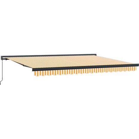 Retractable Awning Orange and White 450 x 300 cm vidaXL (1/5)
