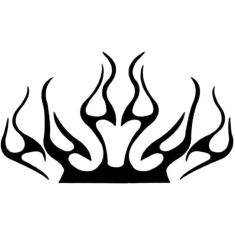 Autocollants de voiture graphiques de flamme, autocollants en vinyle pour capot de voiture imperméables, autocollants graphiques à rayures de course de sport (1/4)