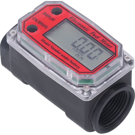 Compteur de débit essence électronique, écran numérique 1.3 pouce, turbine, alimentation 2.3‑3.3V, affichage rouge (1/5)