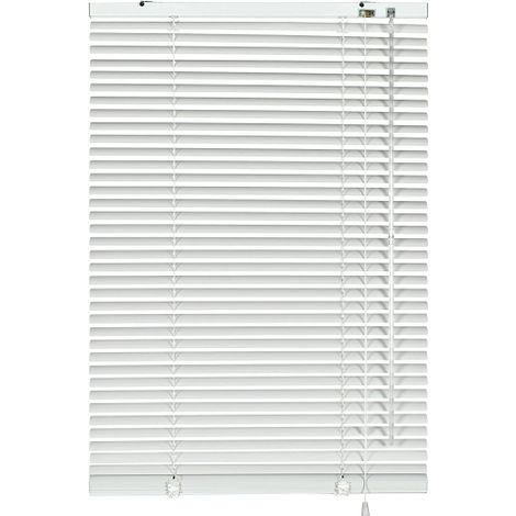 GARDINIA Veneziana in alluminio, Visibilità, Protezione dalla luce e ai raggi solari, Fissaggio al muro e al plafone, Kit di montaggio incluso, Bianco, 140 x 175 cm (LxA) (1/5)