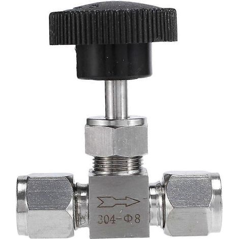 Vanne à pointeau réglable pour tube de 8 mm de diamètre extérieur, haute pression, à réglage droit, pour grue (1/5)