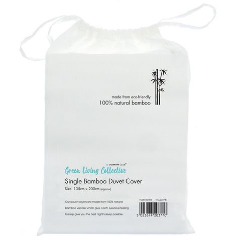 Housse de couette bambou blanc literie confortable (1/4)