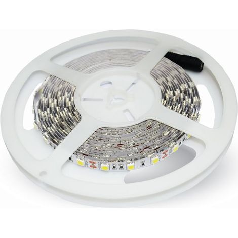 V-TAC VT-5050 Bande de led SMD5050 60LEDs/5M IP20 lumière bleu - SKU 2137 (1/5)