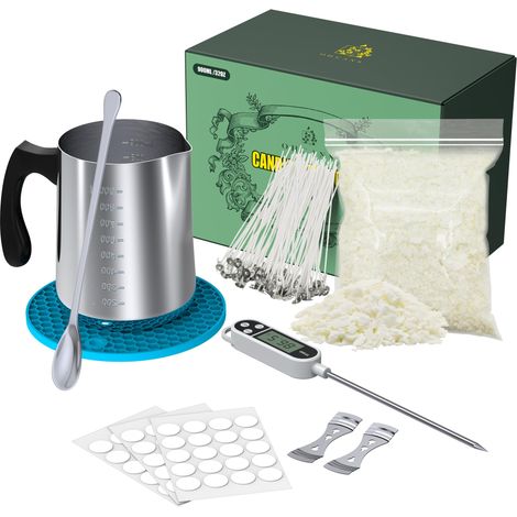 Kit de fabrication de bougies pour débutants, cire de soja DIY pour adultes, avec bougie de 900 ml (1/5)