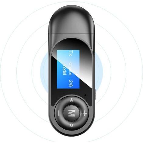 Transmetteur et récepteur Bluetooth 5.0, 2 en 1 Bluetooth Adaptateur Audio avec Visible LCD écran, Émetteur sans Fil Bluetooth USB Transmitter pour Casque TV,PC,Système Stéréo de Voiture/Maiso (1/5)
