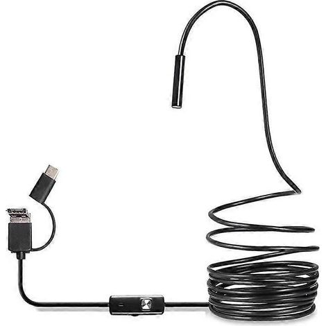 Endoscope USB Type C pour smartphone Android OTG, caméra serpent d'inspection 7 mm, câble souple de 3,5 m (1/4)
