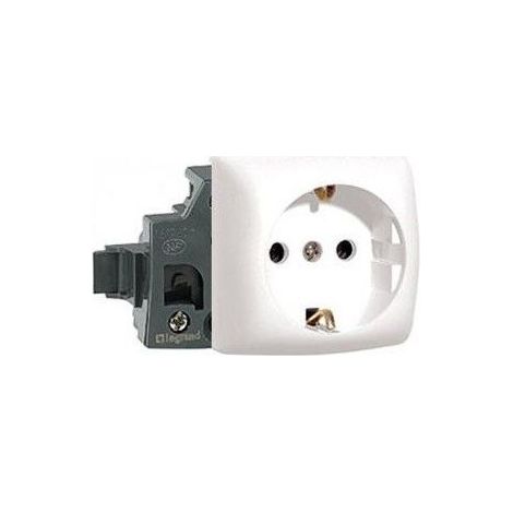 Base de prise 2P + TT blanc Legrand Oteo 086101