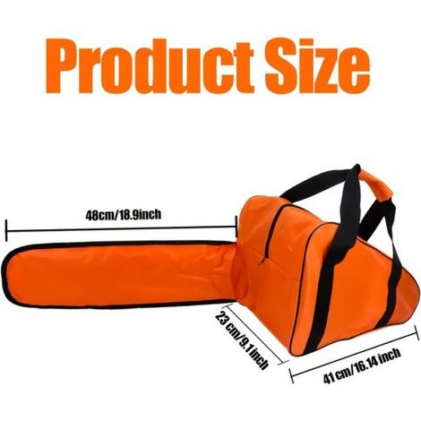 Sac De Transport Tronconneuse - Tissu Oxford 600D - Compatible 40 6 À 50 8 Cm - Fermeture Éclair Sécurisée - 1 Pièce (1/4)