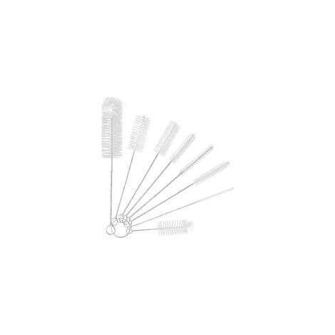 Set mit 8 Nylonbürsten zur Reinigung von Strohhalmen, Wasserflaschen mit schmalem Hals, Gläsern und Teekannenausgüssen. – Crezuo