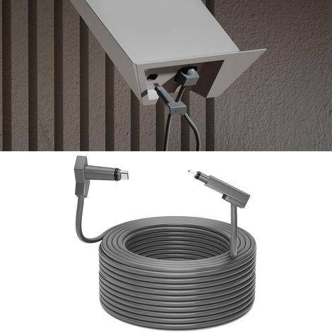 Ersatz-Verlängerungskabel für rechteckige Starlink V2-Satelliten, 15 m (49,2 ft) langes Starlink-Kabel, wasserdichtes Starlink-Zubehör mit Endkappen, graues Starlink-Verlängerungskabel. (1/5)