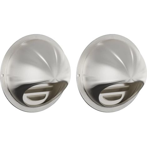 Coperture per ventilazione d'aria 2 pcs Argento 100 mm vidaXL (1/5)