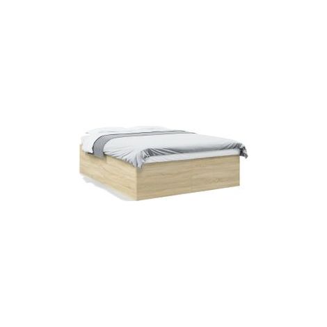 Cadre de lit chêne sonoma 150x200 bois d'ingénierie (1/5)