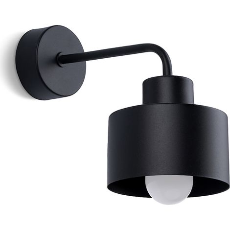 Lámparas de pared Savar negro acero 1xE27  22cm Sollux (1/5)