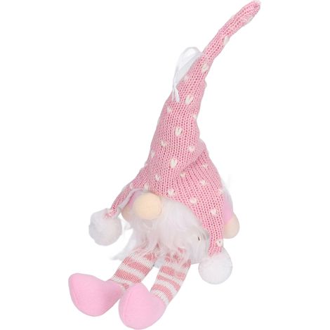 Décoration lumineuse LED Gnome de Noël, ornement de sapin de Noël, rose YV0036702 (1/5)