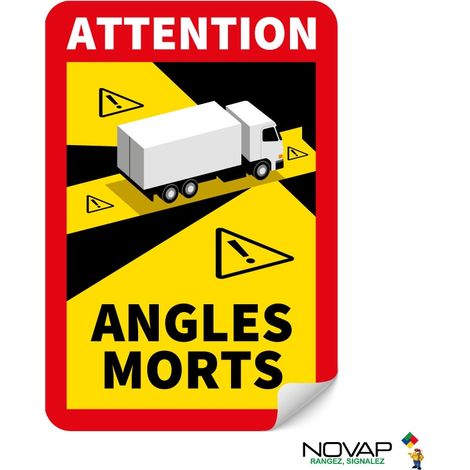 Panneau Angles morts pour camion - Adhésif 250 x 170 mm - 4631011 (1/3)