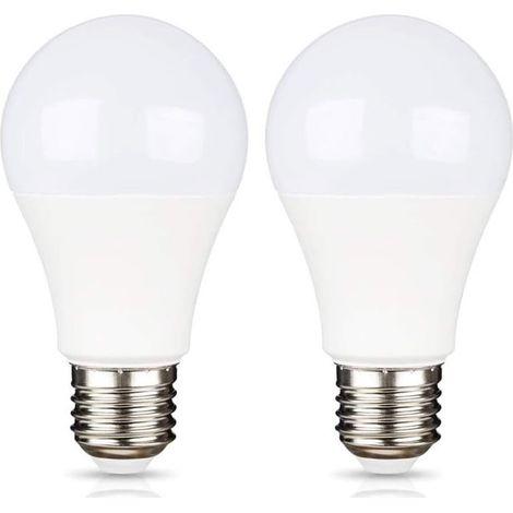 E27 9W 12V LED Blanc Froid 6500K pour Camping, Équivalent Halogène 75W, Ampoule LED AC DC 12 Volt 24 Volt E27 pour Pannneau Solaire/Garage/Jardin, non-dimmable, lot de 2 [Classe énergétique A+] (1/5)