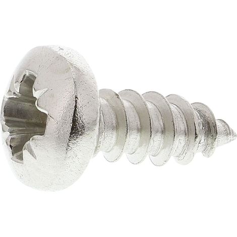 Vis autotaraudeuse RS PRO, N°No. 6 x 9.5mm, tête Cylindrique, en Acier Inoxydable ( Prix pour Sachet de 100 )