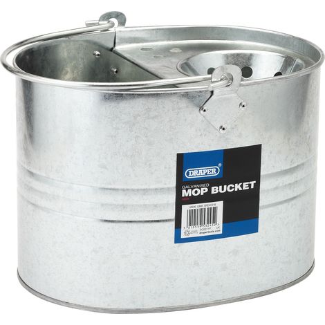 Draper Galvanised Steel Mop Bucket with 9L Capacity (Model 53245) (1/5)