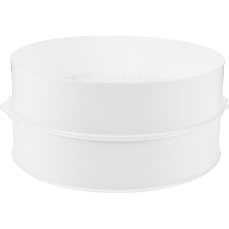 Cuiseur vapeur 2 parois blanc pour micro-ondes avec couvercle, pour le riz et les raviolis, récipient de cuisine (1/5)
