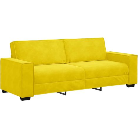 Canapé à 3 places,Sofa pour Salon,Banquette Jaune 180 cm Velours CFW219273 (1/5)