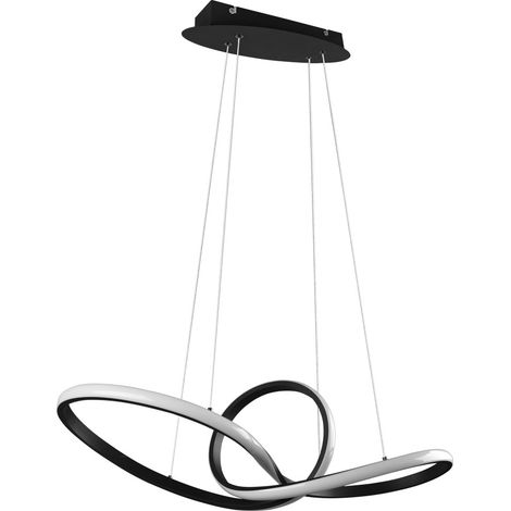 LED Hänge Leuchte schwarz-matt SWITCH-DIMMER Decken Pendel Lampe Ess Zimmer Beleuchtung