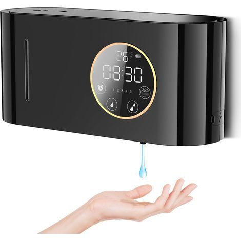 Distributeur de Savon Automatique 500ml Mural, Rechargeable par USB Capteur Infrarouge, 5 Niveaux Réglables pour Cuisine et Salle de Bain (1/4)